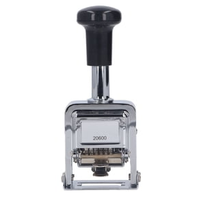 NFTIGB Automatic Numbering Machine Self Inking Number Stamp - Heavy Duty 6-Digit Zinc Alloy Serial Coding Numberer for Tickets, Invoices and Office Page Marking, 5.91 x 3.15 in / 15 x 8 cm