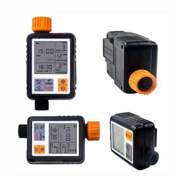 NFTIGB Automatic Watering Timer Digital Hybrid Large LCD Display EU Interface Smart Garden Irrigation Controller Micro Spraying Potted Plant System Sprinkler Device