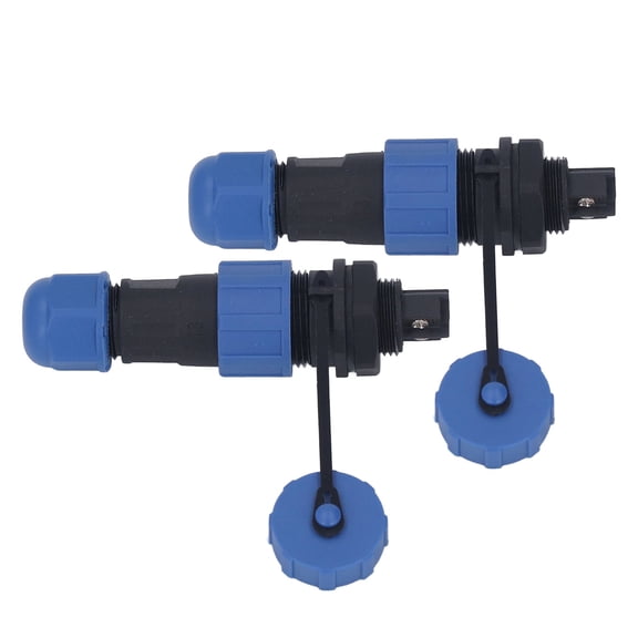 NFTIGB Aviation Cable Connector Socket LP13 IP68 Waterproof 2 Pin Wire Plug 5A 380V Weld Free Male Female Back Nut Set