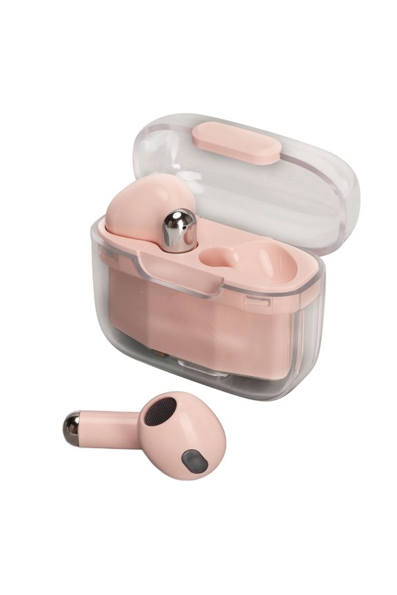 BT5.3 Translation Headset 144 Languages Instant Voice Language Translator Earbuds Pink (3.94 inches / 10 cm)