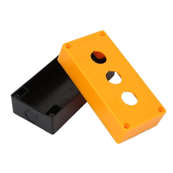 NFTIGB BX3 22mm 3-Hole Push Button Switch Control Protective Box Case, Waterproof, Yellow (0.9 in / 22.8 mm)