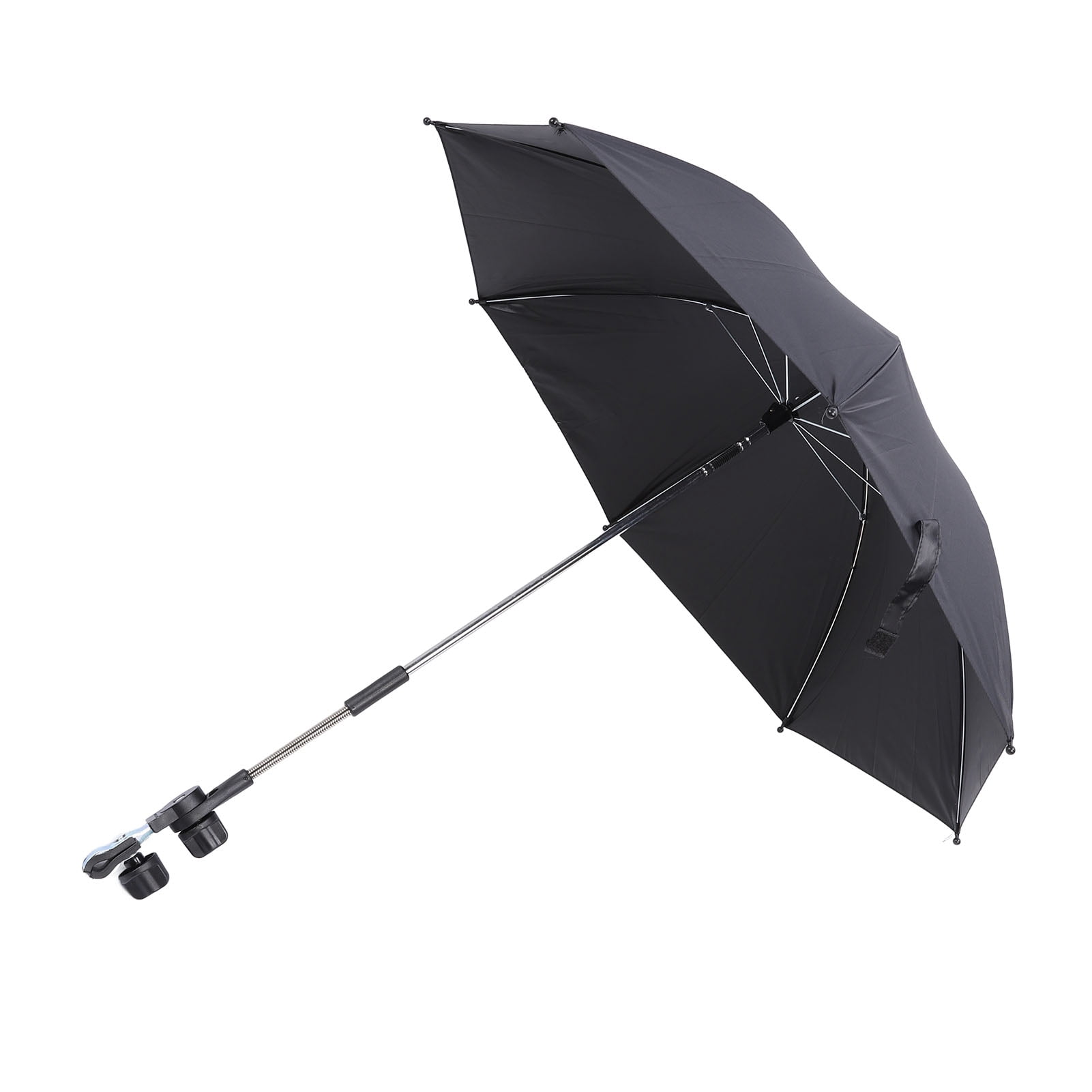 NFTIGB Baby Stroller Parasol Clip-On Sun Shade Protection Umbrella Adjustable Clamp for Outdoor Beach 85cm Large Black