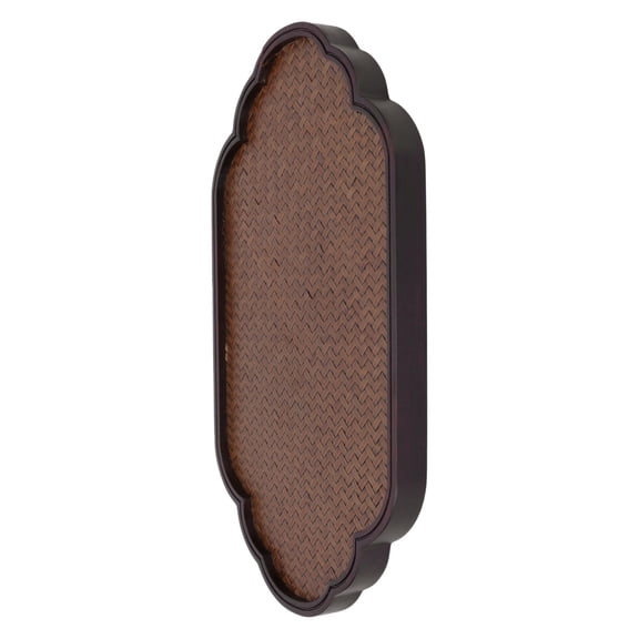 NFTIGB Bamboo Small Tea Tray Lucky Clouds Pattern Mat Surface Serving Plate (10.2 x 5.9 inches / 26 x 15 cm)