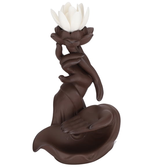 NFTIGB Bergamot Lotus Heart Incense Burner Innovative Backflow Home Use Ceramic Decoration 5.9 inches / 15 cm