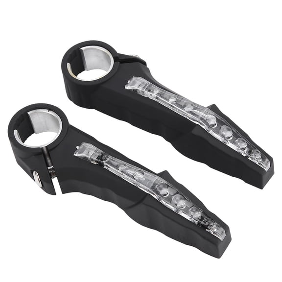 NFTIGB Bicycle Bike Handlebar Grips Light LED Turn Signal Warning Lamp Safety End Plug Indicator for Mountain Road Bikes, Red Light, 2-Pack (Fits 22-25mm Handlebars)