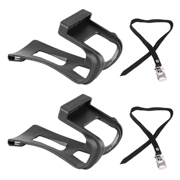 NFTIGB Bicycle Toe Clips Set with Straps for Fixie Road Mountain Bike Non-Slip Pedals 5.5 x 2.8 x 2 Inches / 14 x 7 x 5 cm Lightweight Engineering Plastic