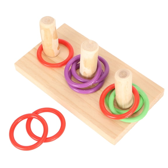NFTIGB Bird Ring Toy Colorful Interactive Chewing Training Parrot Tabletop Puzzle Toy for Lovebird Cockatiel 5cm / 2.0 inches Ring Mental Exercise and Stimulation for Small Birds