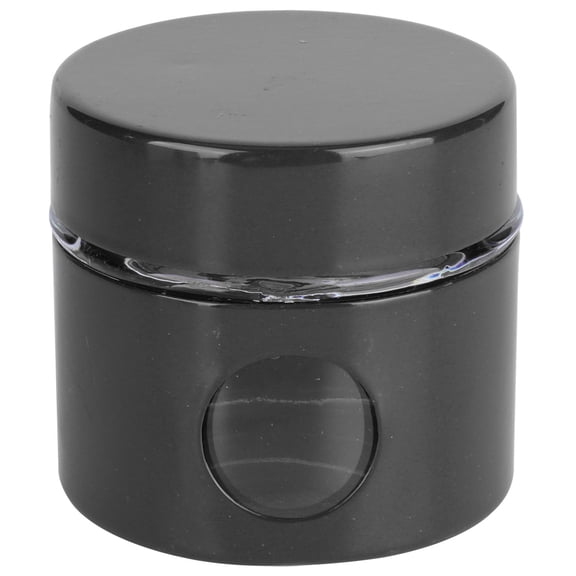NFTIGB Black Iron Glass Mini Coffee Bean Container Airtight Kitchen Food Storage Tank Sealed Jar 5.4 oz 2.6 in x 2.3 in