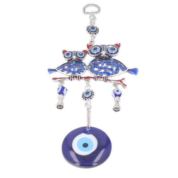 NFTIGB Blue Eye Owl Hanging Decor Decorative Wall Sculpture Lifelike Exquisite Pendant for Home Car Office