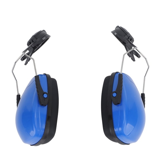 NFTIGB Blue Helmet Ear Muff Noise Reduction Hearing Protection Safety Earmuffs for Woodworking Construction 7.87 inches / 20 cm