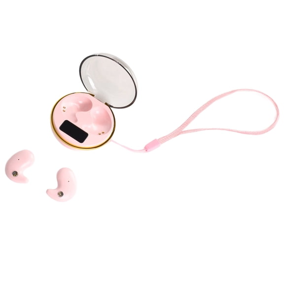 NFTIGB Bluetooth Sleep Earbuds BT5.3 Touch Control Invisible Wireless Earphone with Digital Display Charging Case, Pink (3.94 inches / 10.0 cm Length)