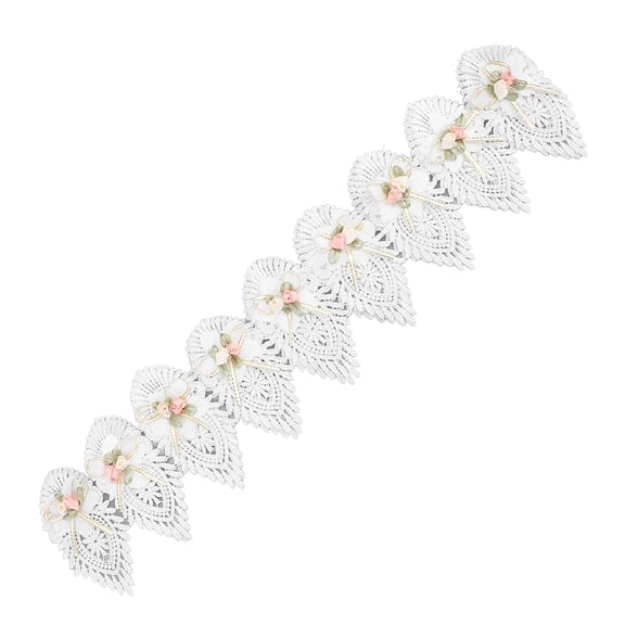 NFTIGB Bow Decor Lace Ribbon Floral Trim Ribbon for Clothing Sewing Scrapbook Wedding Dress Decoration 1 Yard Length 4.3 inches / 11 cm Width