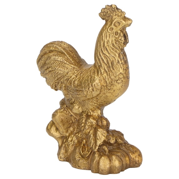 NFTIGB Brass Rooster Statue Chinese Home Handicraft Ornaments Animal Sculpture Figurine Desktop Decoration Amulet Good Luck Housewarming Gift 1.6x2.4in