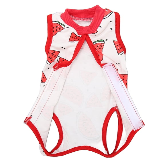 NFTIGB Breathable Cat Recovery Suit After Surgery Wear, Prevent Lick Kitten Recovery Shirt, Comfortable Pet Clothes for Cats & Small Dogs, Watermelon Pattern, Size S
