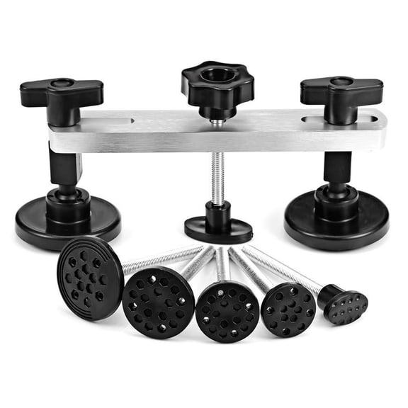NFTIGB Bridge Dent Puller Kit Paintless Dent Removal Tools with 6pcs Glue Puller Tabs for Auto Dent Removal, Minor Dings, Door Dings and Hail Damage (15x10x5 inches / 38.1x25.4x12.7 cm)