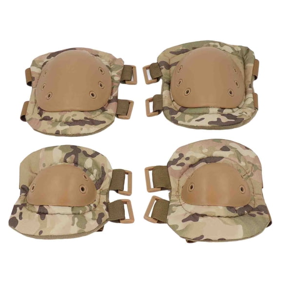 NFTIGB CP Camouflage Safety Work Knee and Elbow Pads Set Heavy Duty Construction Protective Gear Set for Professional Maintenance Home Improvement and Gardening (15.7 Inches / 40.0 cm)