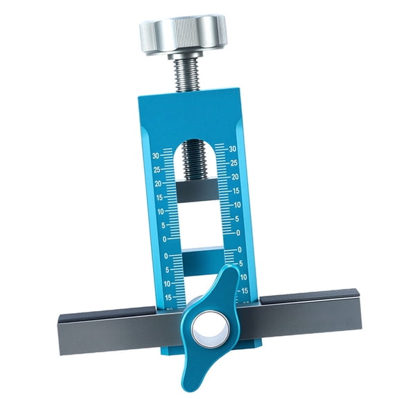 NFTIGB Cabinet Door Rebound Device Drilling Locator, 0-40mm Clamping Range Installation Positioner with Drill Bit, 6/8/10mm Guide