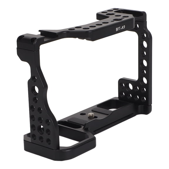 NFTIGB Camera Cage Aluminum Video Camera Rig with 1/4 Inch 3/8 Inch Threaded Holes Cold Shoe Port for A9 (6.69 inches / 17.00 cm)