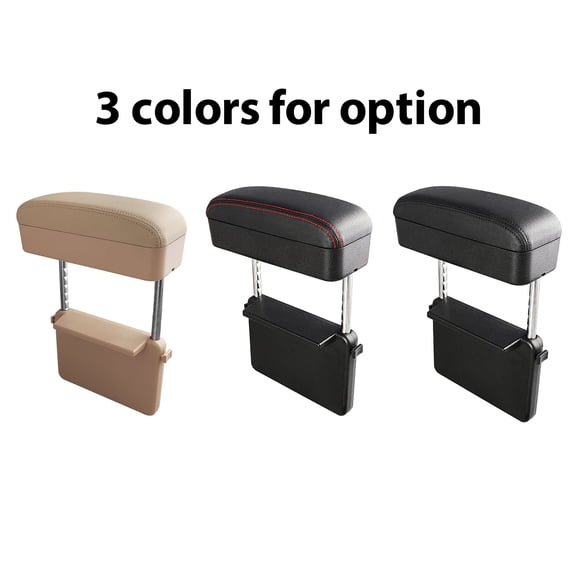 NFTIGB Car Armrest Center Console Box Extender, Adjustable Height Beige Elbow Rest Pad Universal Fit for SUVs and Trucks Premium PU Leather Storage Support