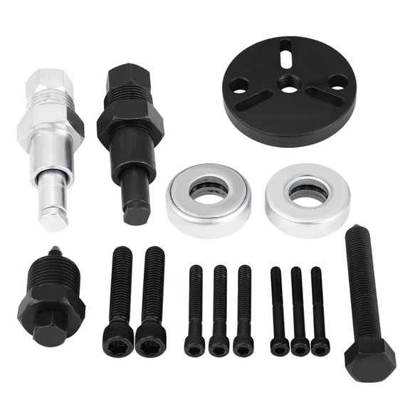 NFTIGB Car Auto A/C Compressor Clutch Remover Kit Puller Installer Air Conditioning Tool Set, Fits FS6 C171 6P 148 GM R4 A6 HR-6 DA-6 V5 Sanyo, 15 Pieces
