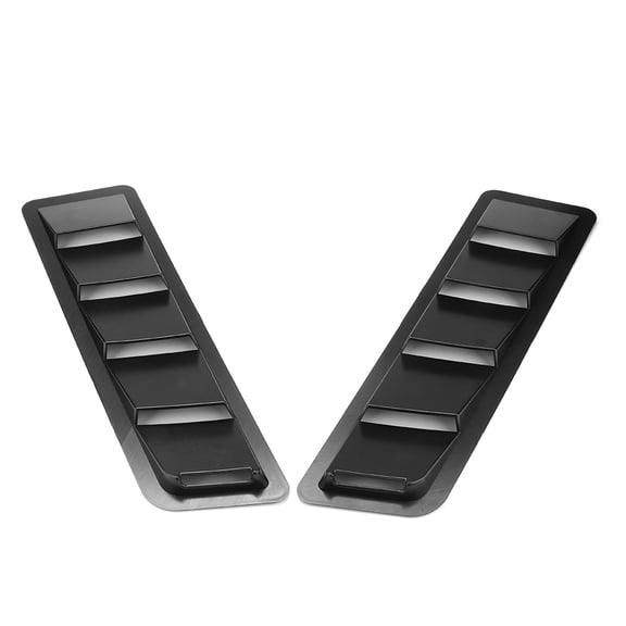 NFTIGB Car Hood Air Intake Louver Panel Engine ABS Cooling Vent Cover Trim Accessory Glossy Black