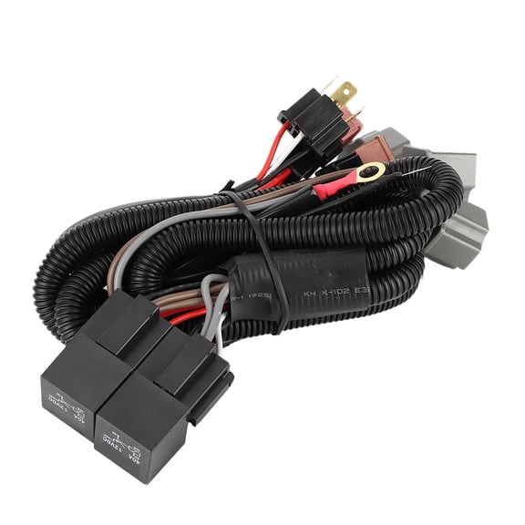 NFTIGB Car LED Headlight Wiring Harness H4 Adapter Lighting Boost Kit Anti-Aging Ceramic Socket 12V 40A Waterproof Relay 100W/140W [cite: 6, 7]