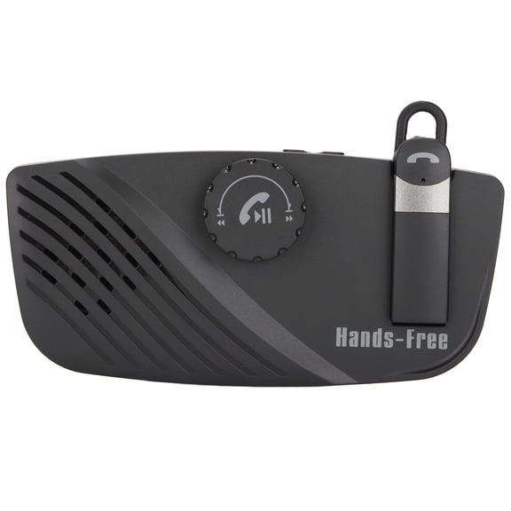NFTIGB Car Speakerphone Bluetooth Handsfree Sun Visor Kit with Built-In Battery, Black, 5.5 in / 14 cm
