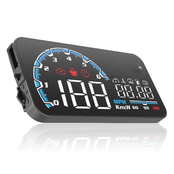 NFTIGB Car Speedometer Digital Display Car Speed Voltage Oil Consumption Water Temperature Total Driving Time Meter Car HeadUp Display HUD Projector[cite: 1]