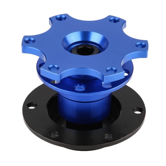 NFTIGB Car Steering Wheel Hub Quick Release Adapter Snap Off Kit with Screws (Blue)