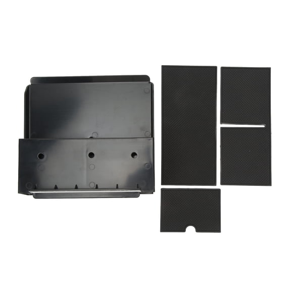 NFTIGB Center Console Organizer Storage Box with Silicone Pad for Tesla Model 3 & Model Y 2020-2023, 8.27 inches / 21 cm, Black