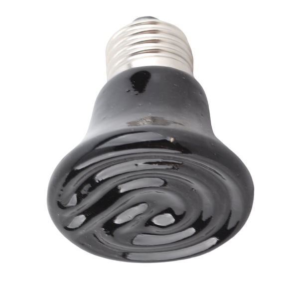 NFTIGB Ceramic Reptile Heat Lamp Bulb Mini Infrared Heater 75W Black