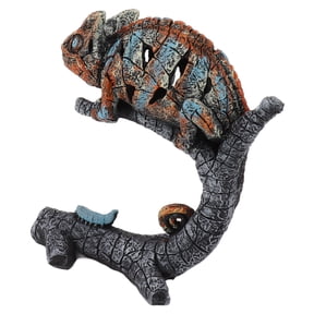 NFTIGB Chameleon Statue Sculpture Resin Wild Animal Figurine Ornament for Home Desktop Decoration and Office Decor. Exquisite Craftsmanship for Living Room Art Collection