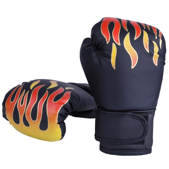 NFTIGB Child Boxing Fighting Muay Thai Sparring Punching Kickboxing Grappling Sandbag Gloves Black, 10.63 inches / 27 cm, Wear-Resistant Youth Training Gear