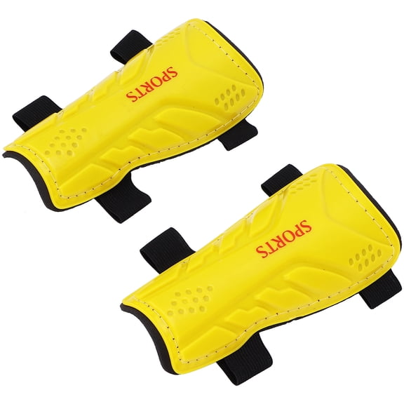 NFTIGB Children Soccer Shin Pads Shock Absorbent Training Guards Protective Football Leg Support Gear for Kids (6.7 in / 17 cm, Yellow)