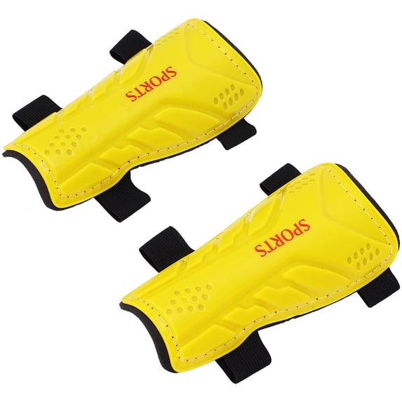 NFTIGB Children Soccer Shin Pads Shock Absorbent Training Guards Protective Football Leg Support Gear for Kids (6.7 in / 17 cm, Yellow)