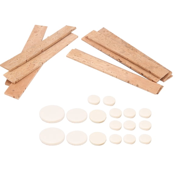 NFTIGB Clarinet Accessories Kit 27Pcs Premium Bb Key Woodwinds Instruments Replacements Parts Sound Hole Pads Sheep Casing Natural Cork Sheets Repair Set with Flannel Bag 10 inches / 25.4 cm