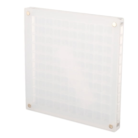 NFTIGB Clear Acrylic Magnetic Seashell Display Box Organizer Collection Storage Case for Rocks Trinkets Beads Jewelry, 100 Compartments, 4.72 inches / 12 cm