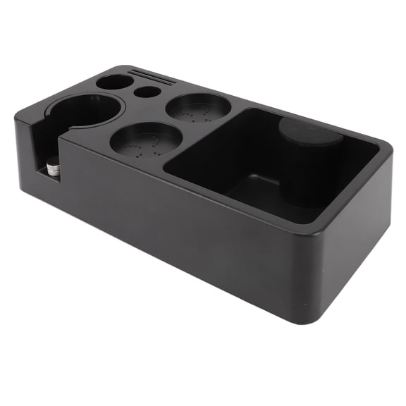 NFTIGB Coffee Tamping Station ABS Modern Multifunctional Coffee Filter Tamper Holder Portafilter Stand Bar Black Home Kitchen Accessory 12.20 inches / 31.00 cm