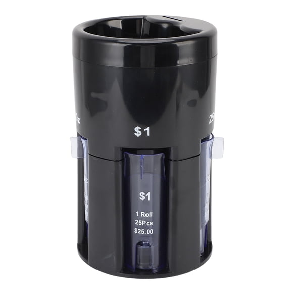 NFTIGB Coin Sorter 5 in 1 Space Saving High Efficiency Coin Counter Holder Organizer for Home Bank Shops Business Office Desktop Loose Change Management Plastic Material 8.27 inches / 21 cm