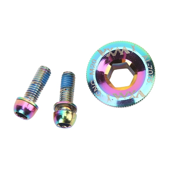 NFTIGB Colorful M20 Crank Screw Aluminum Alloy Electroplating CNC Process Road Bike Bottom Bracket Central Axes Fixing Bolts for MTB Cycling Replacement Part