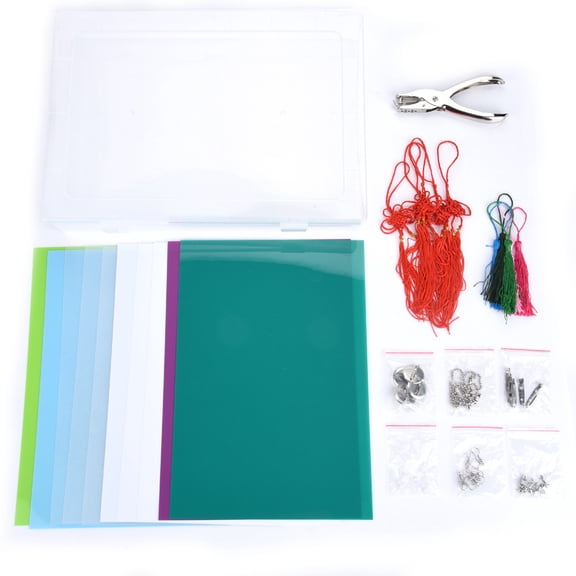 NFTIGB Complete Plastic Heat Shrink Dinks Sheet Craft Kit with Rubber Stamp Hot Air Gun and Assorted Accessories - 68 Pieces Shrinkable DIY Handmade Tool Set for Beginners (13.1 inches / 33.5 cm)