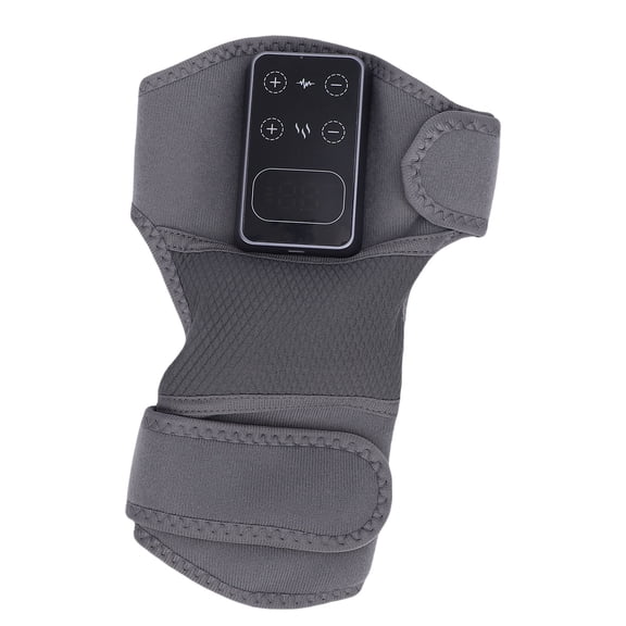 NFTIGB Cordless Knee Massager with Heat Rechargeable Smart Heated Knee Wrap with 5 Temperature Settings 3 Vibration Modes for Elbow Gray (19.69 inches / 50 cm)