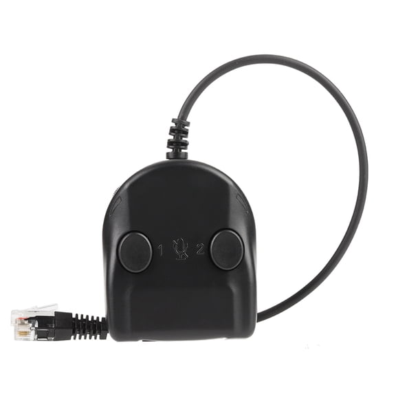 NFTIGB Crystal Headset Telephone Training Box Splitter Adapter with Volume Control, Intelligent Sound Closed Design for Call Centers, Includes 9 inches Cable and English Manual, Black