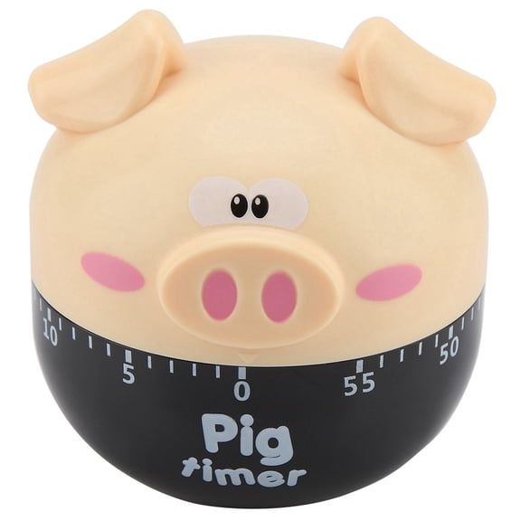 NFTIGB Cute Cartoon Pig Kitchen Timer Mechanical Timers Counters for Cooking Timing Tool 2.6 inches / 6.5 cm Khaki