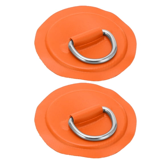 NFTIGB D Ring Pad Patch PVC Inflatable Boat Raft Dinghy Canoe Surfboard Kayak Tie Down Fitting Orange[cite: 1]