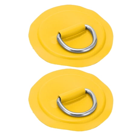 NFTIGB D Ring Pad Patch PVC Inflatable Boat Raft Dinghy Canoe Surfboard Kayak Tie Down Fitting Yellow[cite: 1]