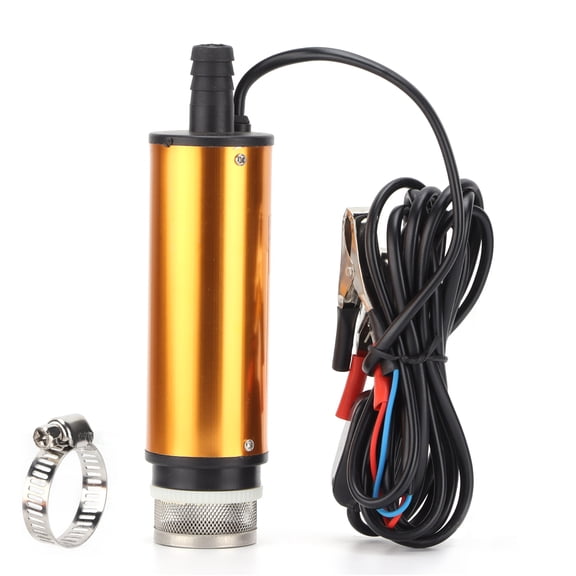 NFTIGB DC 24V Fuel Transfer Pump Electric Portable Mini Aluminium Alloy Shell Extractor Submersible Pump for Pumping Diesel Oil Water (7.87 inches / 20 cm)