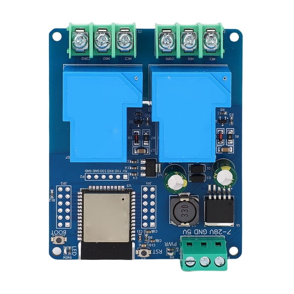 NFTIGB DC7-28V 5V 2 Channel 30A Relay Module WIFI BT 4MB Flash for ESP32 Development Board (11 x 8 cm / 4.33 x 3.15 inches)