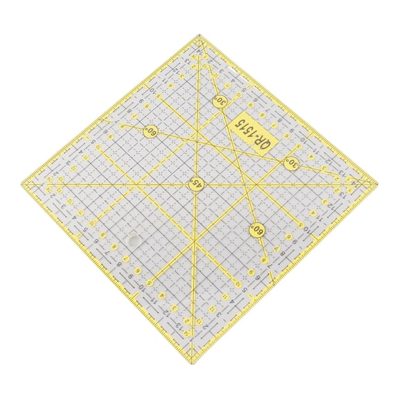 NFTIGB DIY Acrylic Sewing Rulers Measure Quilting Tool, Premium 15x15 Inches Square Precision Cutting Grid Ruler for Arts, Crafts, Fabric Tailoring and Quilting Design Work