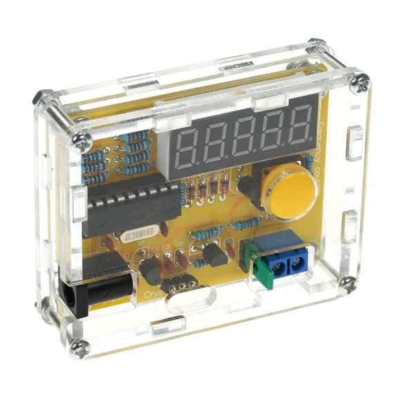 NFTIGB DIY Frequency Tester Crystal Counter Meter Oscillator Tester with Transparent Case 1Hz~50MHz